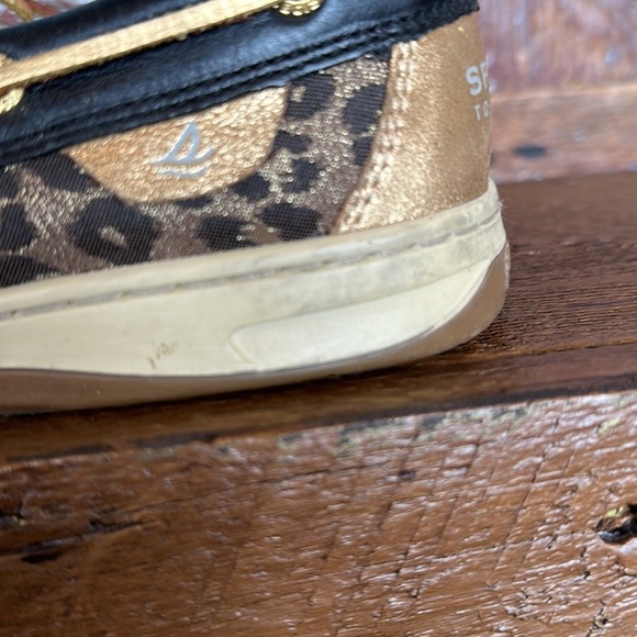 Sperry Top Sider Black Cheetah Print Loafer Size 8 - Picture 6 of 11